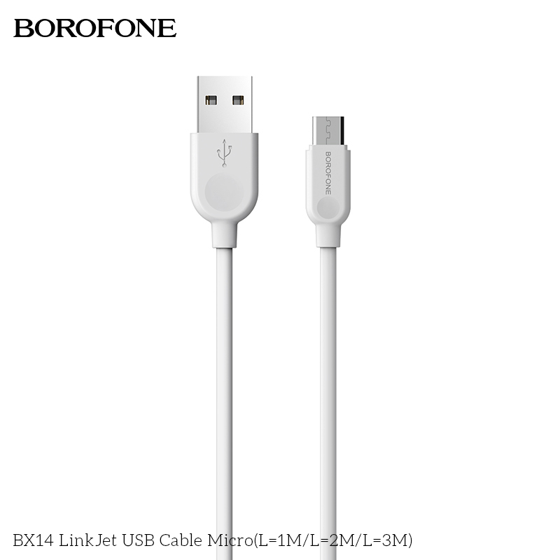 BOROFONE BX14 LinkJet USB-A to Micro-USB cable 2m NZ 2